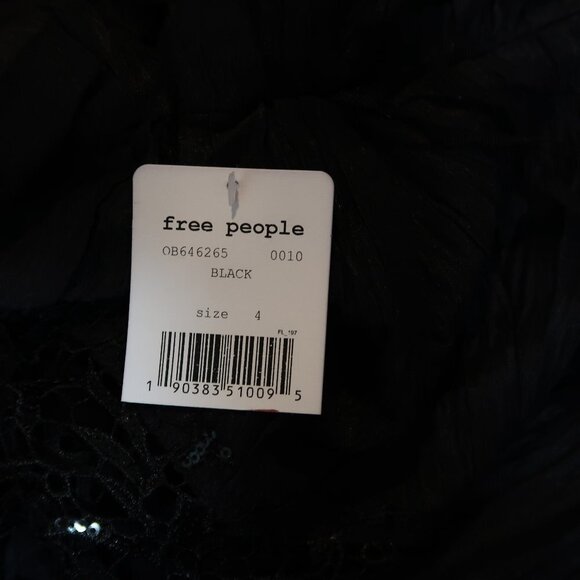 Free People Look of Love Ruched Lace Inset Dress 4 - Picture 8 of 15